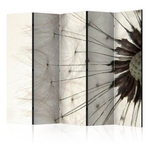 Paraván White Dandelion Dekorhome 225x172 cm (5-dílný) obraz