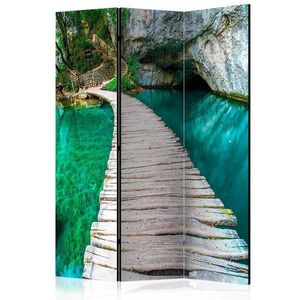 Paraván Emerald Lake Dekorhome 135x172 cm (3-dílný) obraz