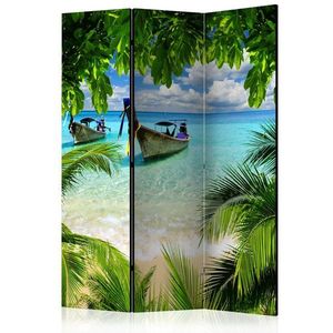 Paraván Tropical Paradise Dekorhome 135x172 cm (3-dílný) obraz