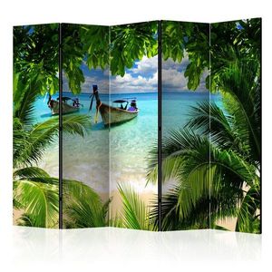 Paraván Tropical Paradise Dekorhome 225x172 cm (5-dílný) obraz
