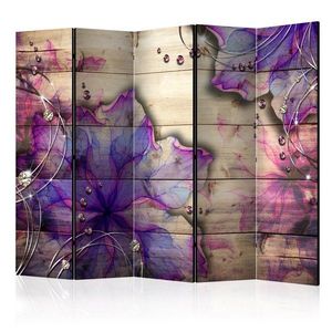 Paraván Purple Memory Dekorhome 225x172 cm (5-dílný) obraz