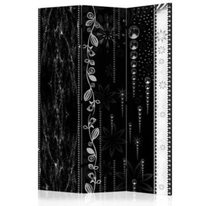 Paraván Black Elegance Dekorhome 135x172 cm (3-dílný) obraz