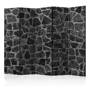 Paraván Black Stones Dekorhome 225x172 cm (5-dílný), Paraván Black Stones Dekorhome 225x172 cm (5-dílný) obraz