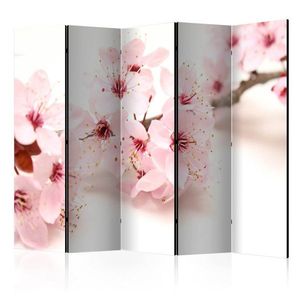 Paraván Cherry Blossom Dekorhome 225x172 cm (5-dílný), Paraván Cherry Blossom Dekorhome 225x172 cm (5-dílný) obraz
