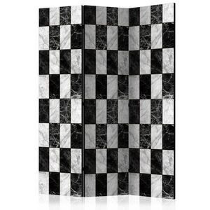 Paraván Checker Dekorhome 135x172 cm (3-dílný), Paraván Checker Dekorhome 135x172 cm (3-dílný) obraz