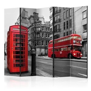 Paraván London Icons Dekorhome 225x172 cm (5-dílný) obraz