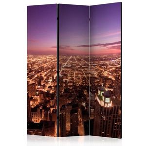 Paraván Chicago Panorama Dekorhome 135x172 cm (3-dílný) obraz