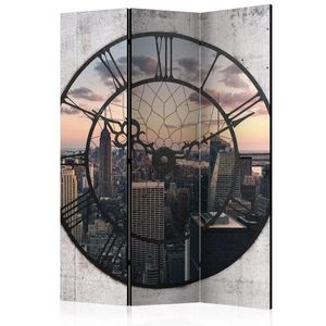 Paraván NYC Time Zone Dekorhome 135x172 cm (3-dílný) obraz