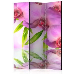 Paraván Orchid Spa Dekorhome 135x172 cm (3-dílný), Paraván Orchid Spa Dekorhome 135x172 cm (3-dílný) obraz