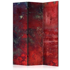 Paraván Red Concrete Dekorhome 135x172 cm (3-dílný) obraz