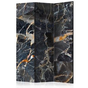 Paraván Black Marble Dekorhome 135x172 cm (3-dílný), Paraván Black Marble Dekorhome 135x172 cm (3-dílný) obraz