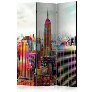 Paraván Colors of New York City Dekorhome 135x172 cm (3-dílný), Paraván Colors of New York City Dekorhome 135x172 cm (3-dílný) obraz
