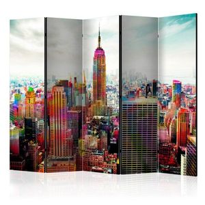 Paraván Colors of New York City Dekorhome 225x172 cm (5-dílný) obraz