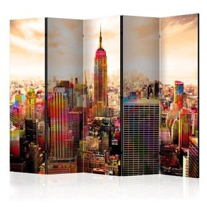 Paraván Colors of New York City III Dekorhome 225x172 cm (5-dílný) obraz