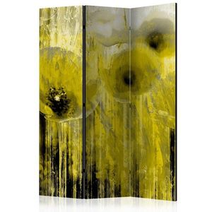 Paraván Yellow madness Dekorhome 135x172 cm (3-dílný) obraz