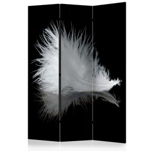 Paraván White feather Dekorhome 135x172 cm (3-dílný) obraz