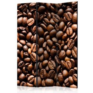 Paraván Roasted coffee beans Dekorhome 135x172 cm (3-dílný) obraz