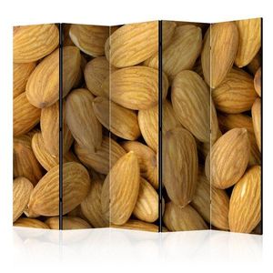 Paraván Tasty almonds Dekorhome 225x172 cm (5-dílný) obraz