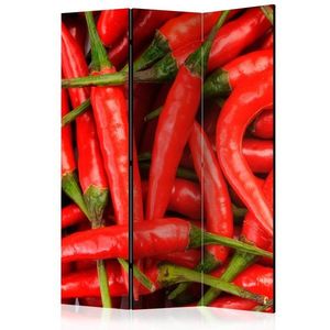Paraván Chili pepper - background Dekorhome 135x172 cm (3-dílný) obraz