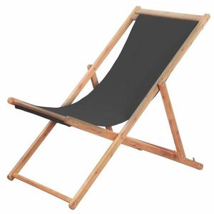 Skládací plážová židle látková Šedá, Skládací plážová židle látková Šedá obraz
