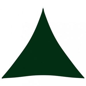 Plachta proti slunci oxfordská látka trojúhelník 3, 6 x 3, 6 x 3, 6 m Dekorhome Tmavě zelená obraz