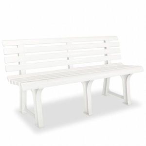 Plastová zahradní lavička Bílá, Plastová zahradní lavička Bílá obraz