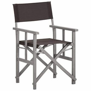 Režisérská židle akáciové dřevo Dekorhome Černá, Režisérská židle akáciové dřevo Dekorhome Černá obraz
