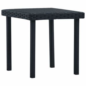 Zahradní čajový stolek polyratan Dekorhome Černá, Zahradní čajový stolek polyratan Dekorhome Černá obraz