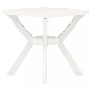 Zahradní bistro stolek plast Dekorhome Bílá, Zahradní bistro stolek plast Dekorhome Bílá obraz