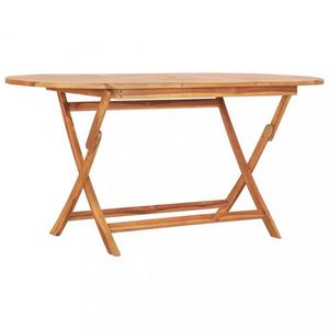 Skládací zahradní stůl teakové dřevo Dekorhome, Skládací zahradní stůl teakové dřevo Dekorhome obraz