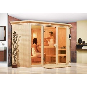 Interiérová finská sauna 245 x 245 cm Dekorhome, Interiérová finská sauna 245 x 245 cm Dekorhome obraz