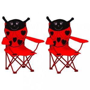 Dětské zahradní židle 2 ks Dekorhome Červená, Dětské zahradní židle 2 ks Dekorhome Červená obraz