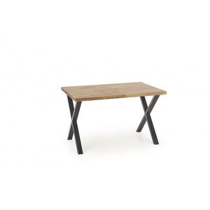 Jídelní stůl APEX 120 cm dubové dřevo / černá Halmar obraz