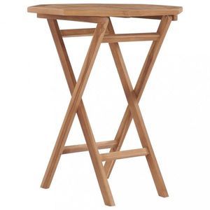 Skládací zahradní stolek 60x60 cm teaková dřevo Dekorhome, Skládací zahradní stolek 60x60 cm teaková dřevo Dekorhome obraz