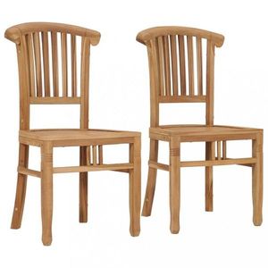 Zahradní židle 2 ks teakové dřevo Dekorhome, Zahradní židle 2 ks teakové dřevo Dekorhome obraz