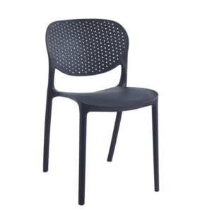 Plastová židle FEDRA stohovatelná Černá obraz