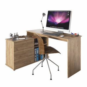 Univerzální rohový PC stůl, dub artisan, TERINO obraz