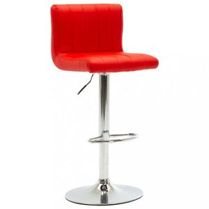 Barová židle umělá kůže / chrom Dekorhome Červená, Barová židle umělá kůže / chrom Dekorhome Červená obraz