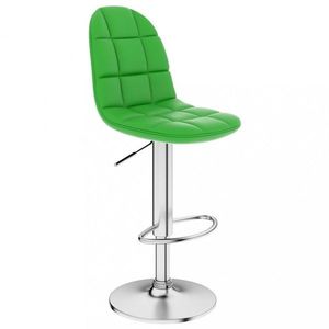 Barová židle umělá kůže / chrom Dekorhome Zelená, Barová židle umělá kůže / chrom Dekorhome Zelená obraz