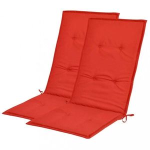 Voděodolné podušky na zahradní židle 2 ks Dekorhome Červená obraz