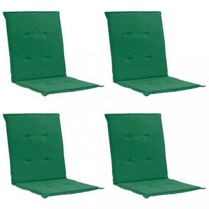 Voděodolné podušky na zahradní židle 4 ks Dekorhome Zelená, Voděodolné podušky na zahradní židle 4 ks Dekorhome Zelená obraz