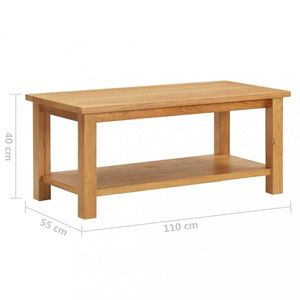 Konferenční stolek masivní dubové dřevo Dekorhome 110x55x40 cm obraz