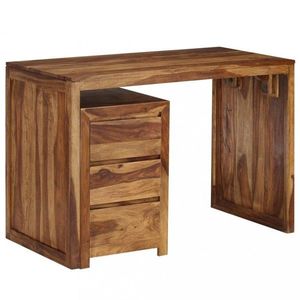 Psací stůl se šuplíky 110x55 cm masivní dřevo Dekorhome, Psací stůl se šuplíky 110x55 cm masivní dřevo Dekorhome obraz