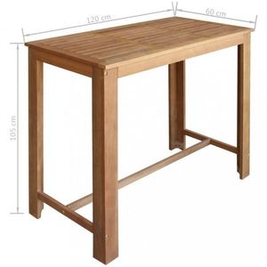 Barový stůl hnědá Dekorhome 120x60 cm, Barový stůl hnědá Dekorhome 120x60 cm obraz