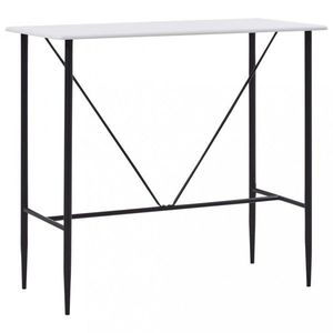 Barový stůl 120x60 cm Dekorhome Bílá, Barový stůl 120x60 cm Dekorhome Bílá obraz