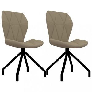 Jídelní židle 2 ks umělá kůže Dekorhome Cappuccino, Jídelní židle 2 ks umělá kůže Dekorhome Cappuccino obraz
