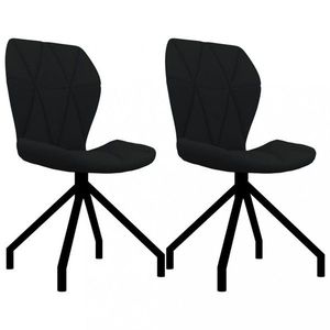 Jídelní židle 2 ks umělá kůže Dekorhome Černá, Jídelní židle 2 ks umělá kůže Dekorhome Černá obraz