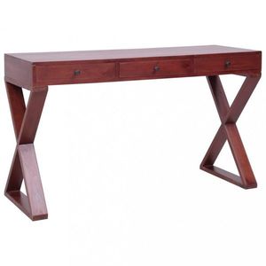 Psací stůl masivní mahagonové dřevo Dekorhome Hnědá obraz