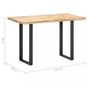 Jídelní stůl mangovníkové dřevo / kov 140x70x76 cm, Jídelní stůl mangovníkové dřevo / kov 140x70x76 cm obraz