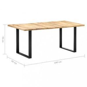 Jídelní stůl mangovníkové dřevo / kov 180x90x76 cm, Jídelní stůl mangovníkové dřevo / kov 180x90x76 cm obraz